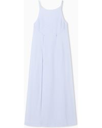 Emporio Armani - Long, Technical Georgette Dress - Lyst