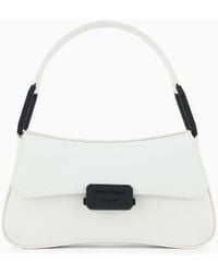 Emporio Armani - Leather Baguette Shoulder Bag With Strap - Lyst
