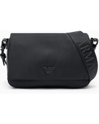 Emporio Armani - Recycled-Nylon Shoulder Bag With Flap - Lyst