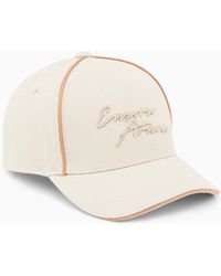 Emporio Armani - Canvas Baseball Cap With Signature Logo Embroidery - Lyst