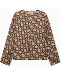 Emporio Armani - Printed Short Jacket - Lyst