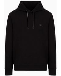 Emporio Armani - Hooded Sweatshirt With Micro Logo Patch - Lyst