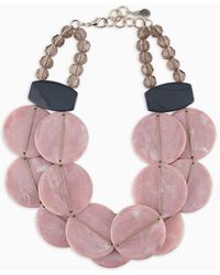 Emporio Armani - Oversize Necklace With Round Gemstones - Lyst