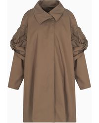 Emporio Armani - Trench-Coat Avec Torsade En Gabardine Pima - Lyst