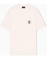 Emporio Armani - Lyocell-Blend Jersey T-Shirt With French Bulldog Patch - Lyst