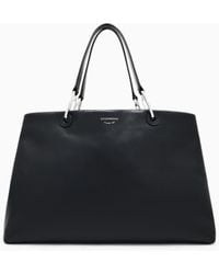 Emporio Armani - Nappa Bag With Double Handle And Inner Zip Pouch - Lyst