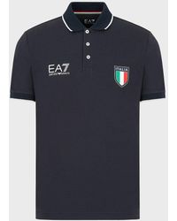 Polo Team Italia Olimpiadi Tokyo 2020 da Uomo di Emporio Armani in Blu |  Lyst