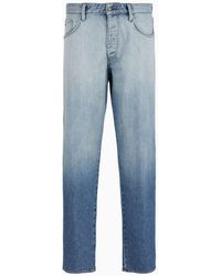 Emporio Armani - J72 Loose-fit Jeans In Gradient Denim - Lyst