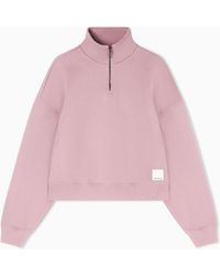 Emporio Armani - Eagle Club Embroidery Organic Jersey Hooded Zip-Up Sweatshirt - Lyst