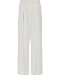 Emporio Armani - Pantalon À Pinces En Tissu Sablé Stretch - Lyst
