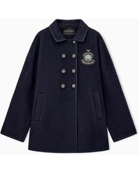 Emporio Armani - Caban Coat Double-Breasted - Lyst
