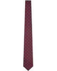 Emporio Armani - Silk Tie With A Pattern Of Dots - Lyst