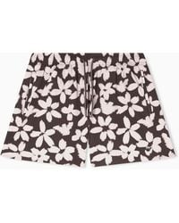 Emporio Armani - Flower Eagle Patterned Swim Shorts - Lyst