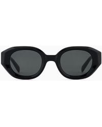 Emporio Armani - Sonnenbrille Mit Unregelmäßig Geformter Fassung - Lyst