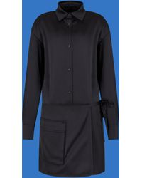 Emporio Armani - Asv Capsule Collection Satin Shirt-Collar Dress - Lyst