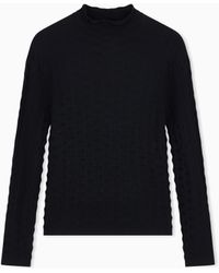Emporio Armani - Mock Neck Sweater - Lyst