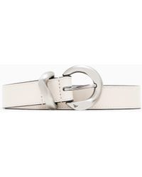 Emporio Armani - Smooth Leather Belt - Lyst