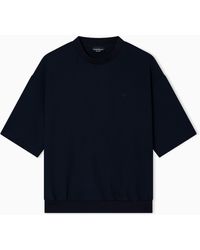 Emporio Armani - Icon 3D Piqué-Effect Crêpe Jersey T-Shirt - Lyst