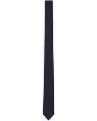 Emporio Armani - Pure Silk Eagle And Check Jacquard Tie - Lyst