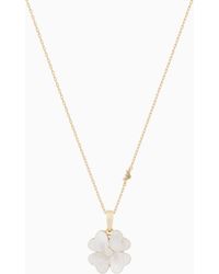 Emporio Armani - Mother Of Pearl Clover Necklace - Lyst