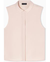 Emporio Armani - Sleeveless Shirt - Lyst