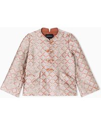 Emporio Armani - Jacquard Jacket With Irregular Motif - Lyst