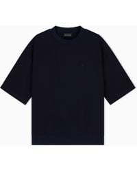 Emporio Armani - Icon 3D Piqué-Effect Crêpe Jersey T-Shirt - Lyst