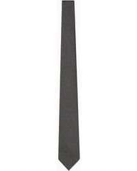 Emporio Armani - Pure Silk Tie With Jacquard Micro-pattern - Lyst