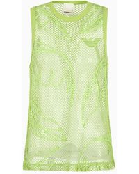 Emporio Armani - Sustainability Values Capsule Collection Recycled Fabric Mesh Tank Top - Lyst
