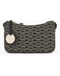 Emporio Armani - Bag With All-Over Monogram Print - Lyst