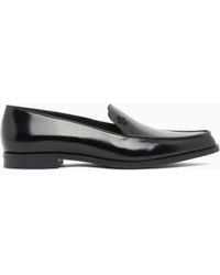 Emporio Armani - Icon Shiny Polished Leather Loafers - Lyst