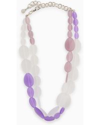 Emporio Armani - Collar De Doble Vuelta Con Piedras Ovaladas - Lyst