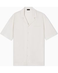 Emporio Armani - Linen-Blend Beachwear Shirt - Lyst