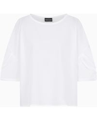 Emporio Armani - Blusa Con Maniche Torchon - Lyst