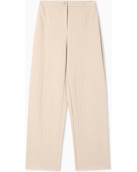 Emporio Armani - Chevron-Motif Stretch-Jersey Trousers - Lyst