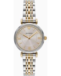 Emporio Armani - Two-Hand Two-Tone Stainless Steel Watch - Lyst