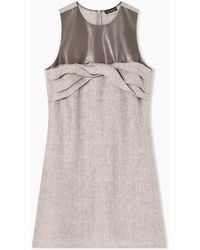 Emporio Armani - Heavy Linen Canvas Dress - Lyst