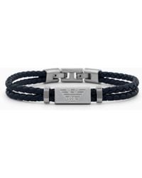 Emporio Armani - Stainless Steel Id Bracelet - Lyst