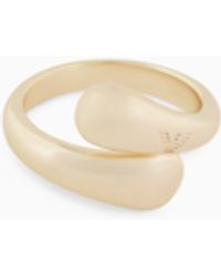 Emporio Armani - Tone Brass Band Ring - Lyst