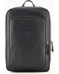 Emporio Armani - Tumbled Backpack With Laptop Compartment Essential - Lyst