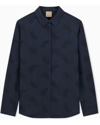 Emporio Armani - Boteh Capsule Collection All-Over Paisley Jacquard Satin Shirt - Lyst