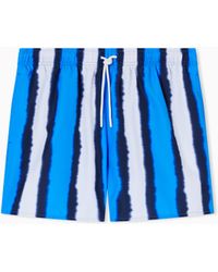 Emporio Armani - Swim Shorts With Shaded Stripes Print - Lyst