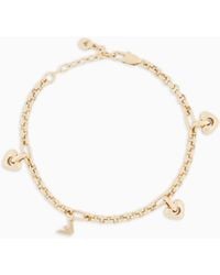 Emporio Armani - Tone Brass Station Bracelet - Lyst