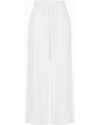 Emporio Armani - Linen And Viscose Blend Beachwear Trousers - Lyst
