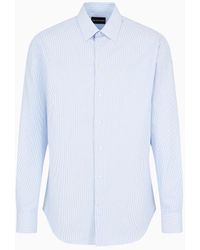 Emporio Armani - Cotton Armure Shirt - Lyst