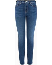 Emporio Armani - Asv J20 High-Waisted Super-Skinny Leg Jeans - Lyst