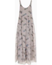 Emporio Armani - Long Flounced Dress - Lyst