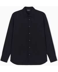 Emporio Armani - Stretch Pima Cotton Shirt - Lyst