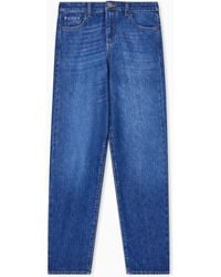 Emporio Armani - J90 Regular-Fit Used-Look Lyocell-Blend Denim Jeans - Lyst