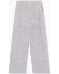 Emporio Armani - Wide-Leg Linen Gauze Trousers - Lyst